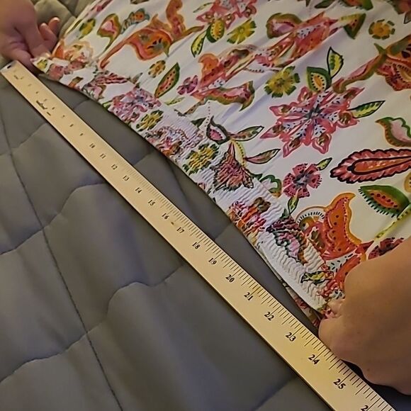 Korea sz M 100% cotton flared skirt with lining, elastic waist - Picture 10 of 10